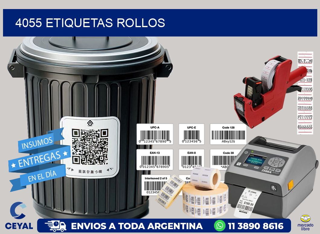 4055 etiquetas rollos
