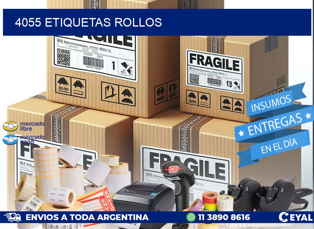 4055 etiquetas rollos