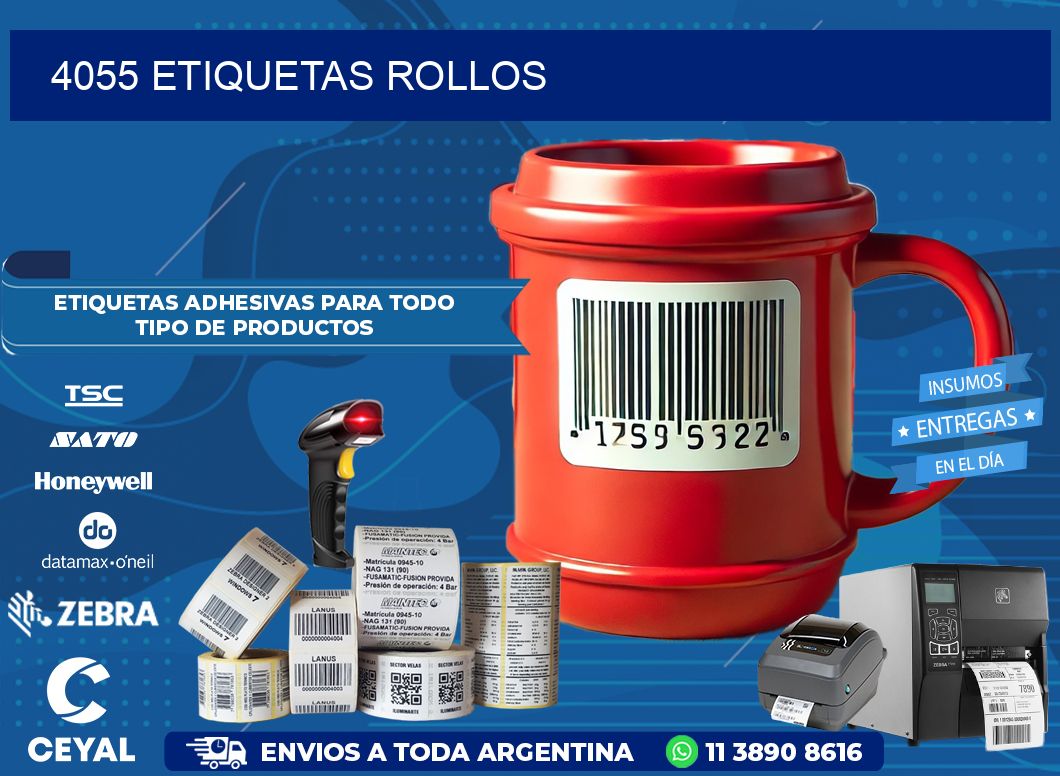 4055 etiquetas rollos
