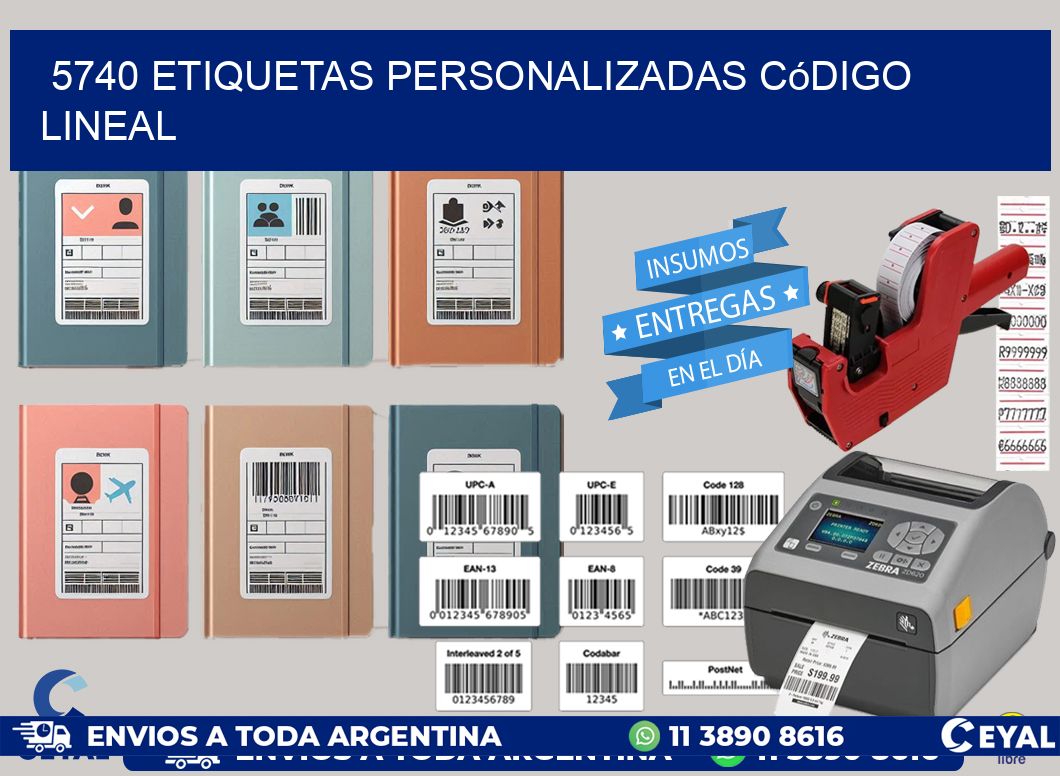 5740 Etiquetas personalizadas código lineal