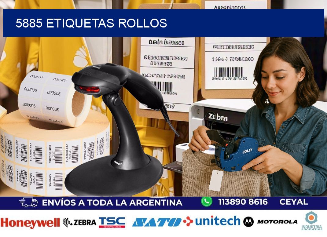 5885 etiquetas rollos