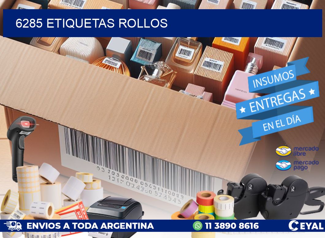 6285 etiquetas rollos