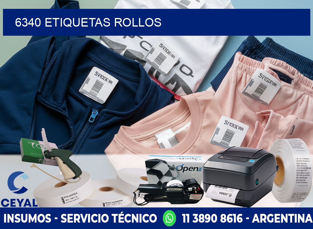 6340 etiquetas rollos