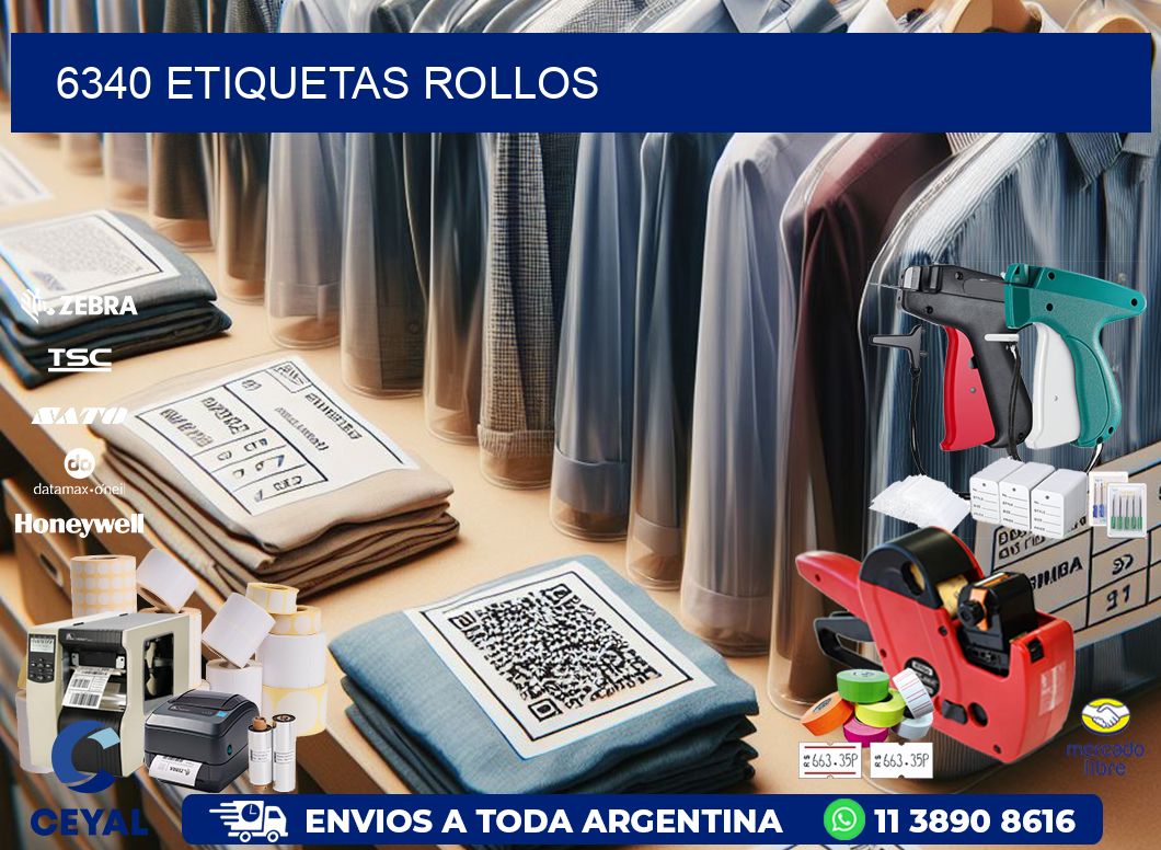 6340 etiquetas rollos
