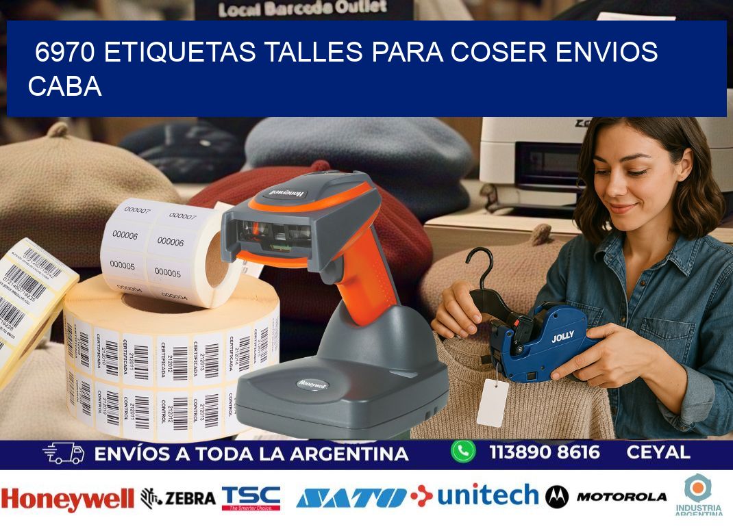 6970 ETIQUETAS TALLES PARA COSER ENVIOS CABA