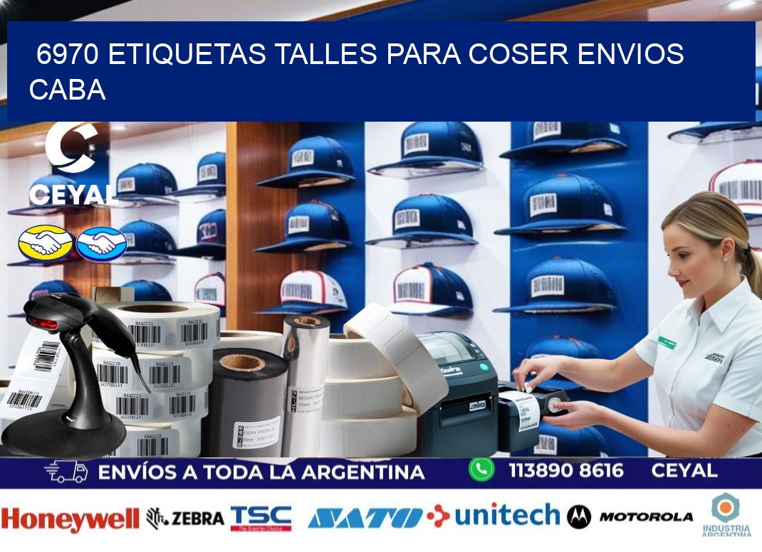 6970 ETIQUETAS TALLES PARA COSER ENVIOS CABA