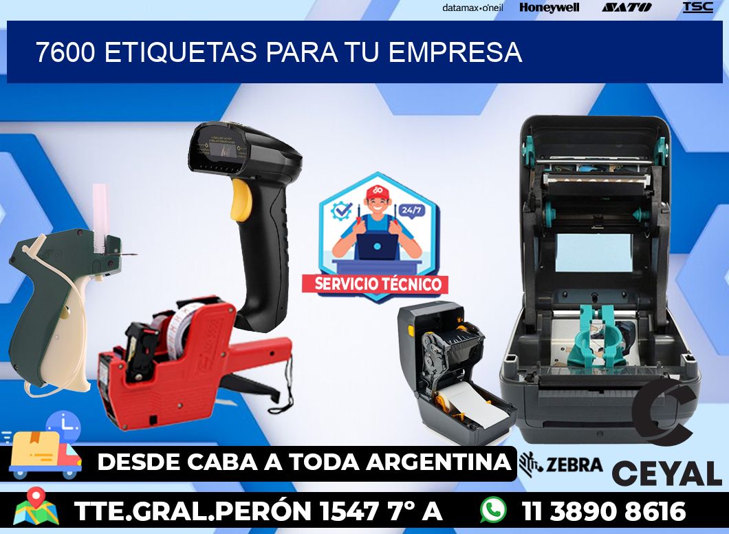 7600 etiquetas para tu empresa