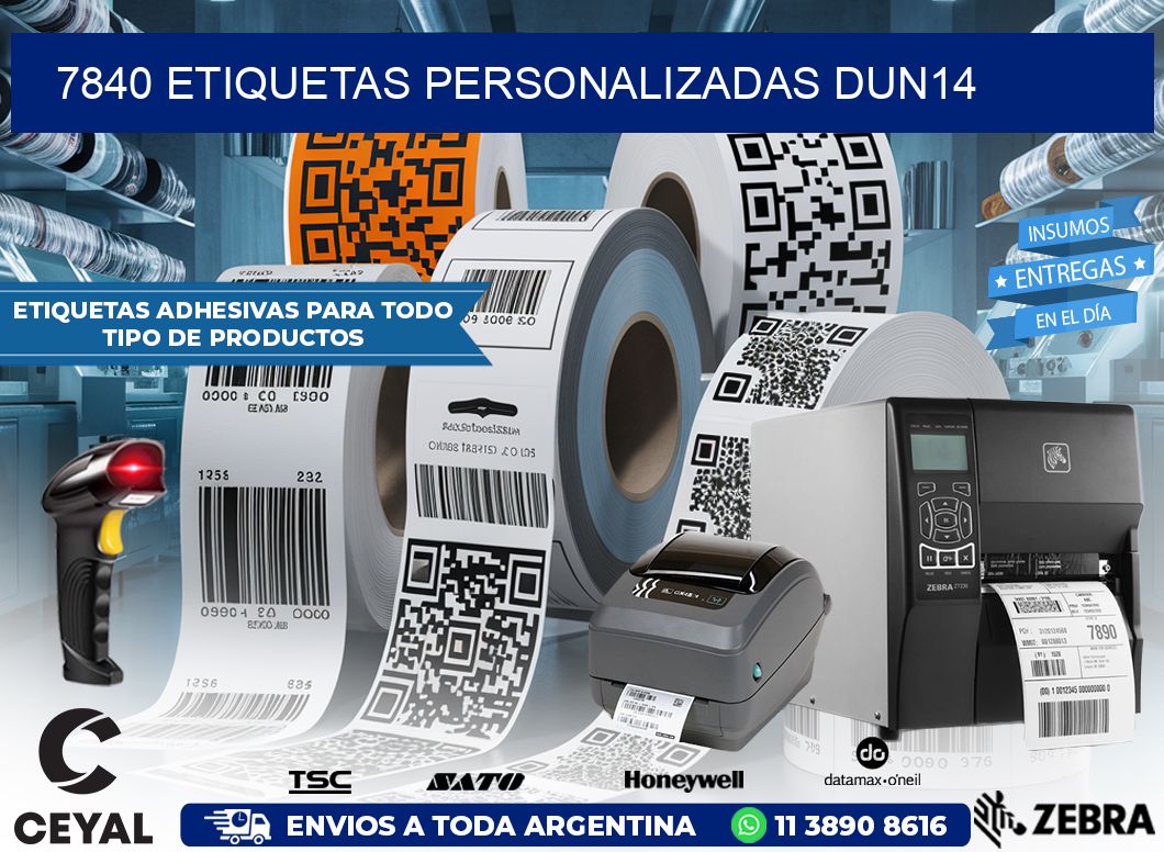 7840 Etiquetas personalizadas dun14