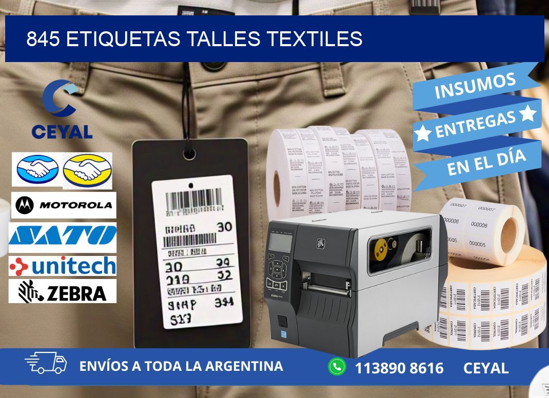845 ETIQUETAS TALLES TEXTILES