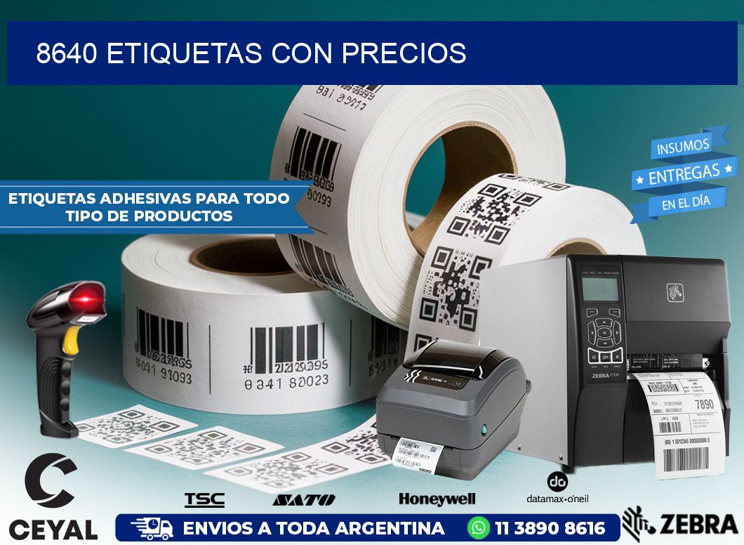 8640 etiquetas con precios