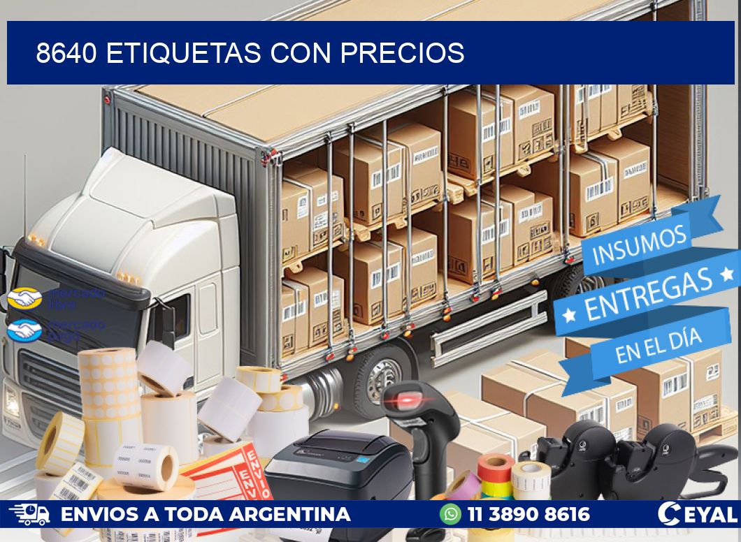 8640 etiquetas con precios