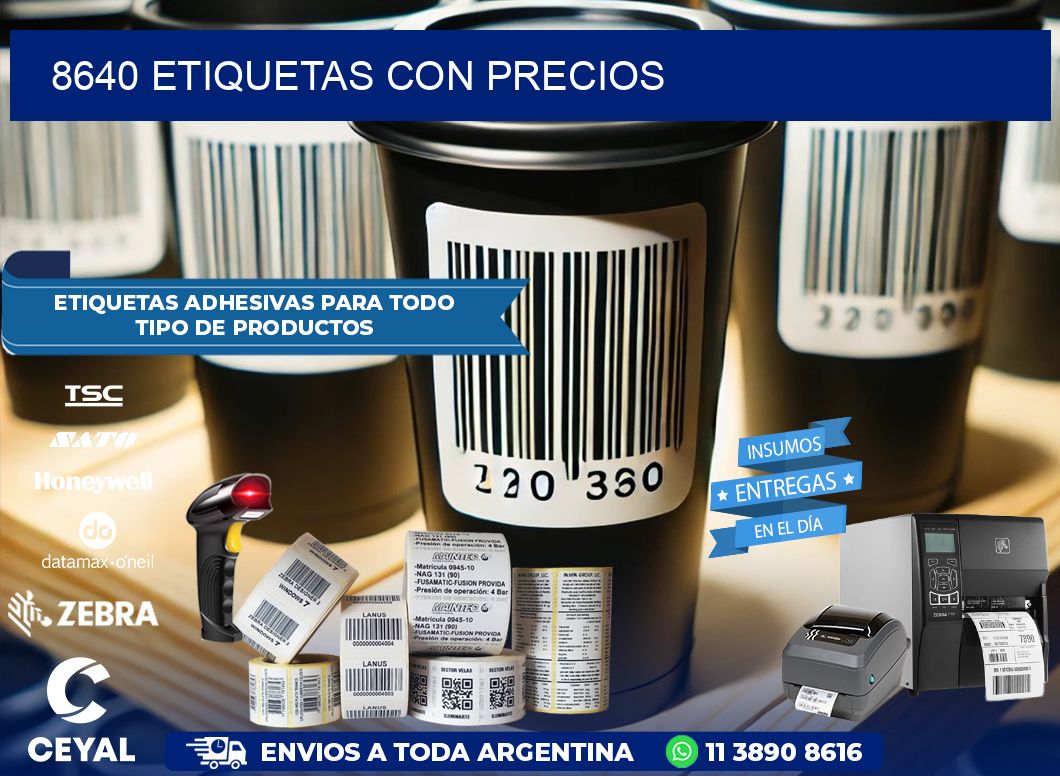 8640 etiquetas con precios