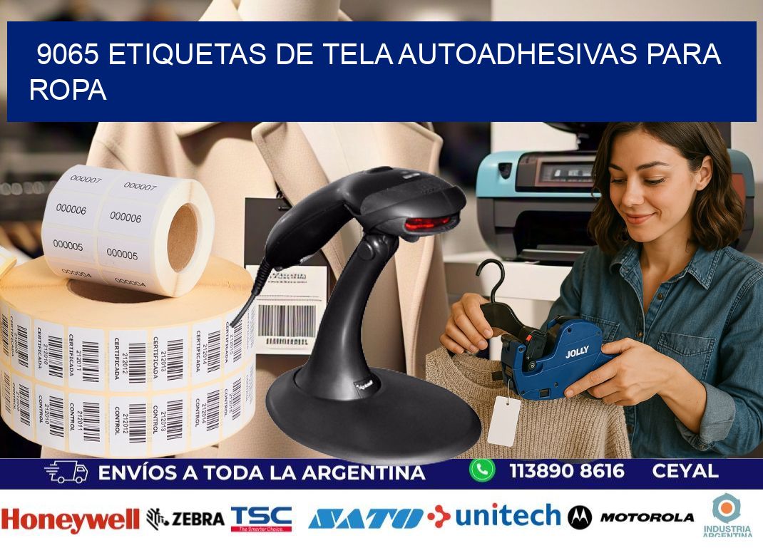 9065 Etiquetas de tela autoadhesivas para ropa