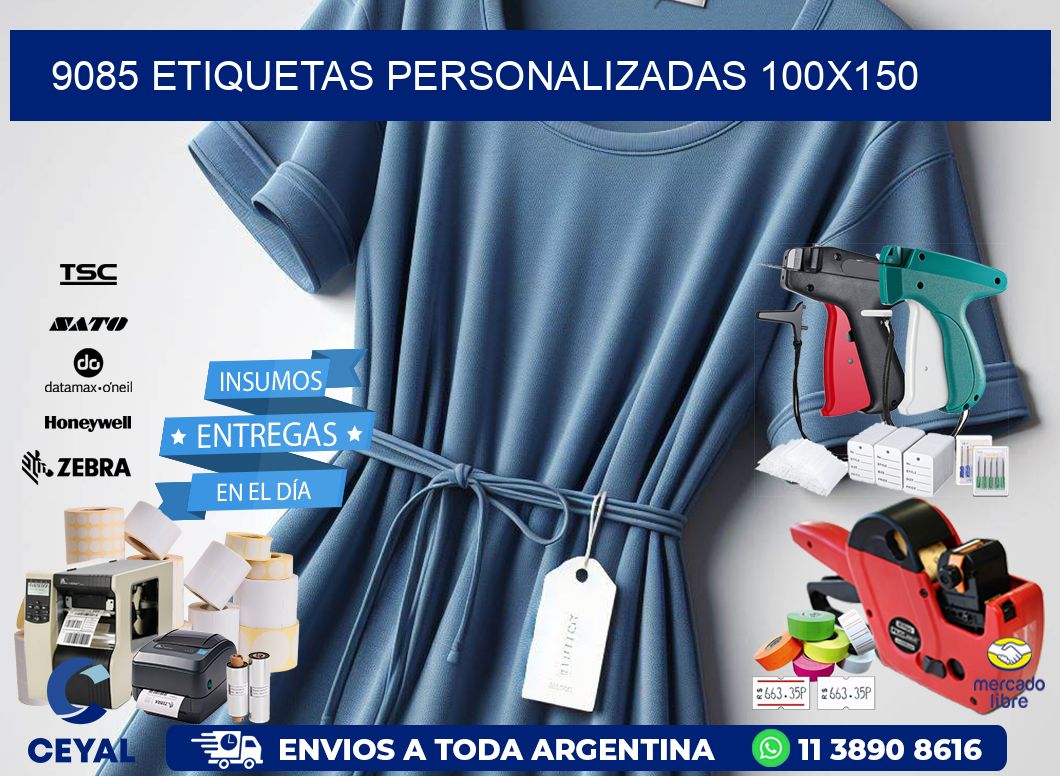 9085 Etiquetas personalizadas 100x150