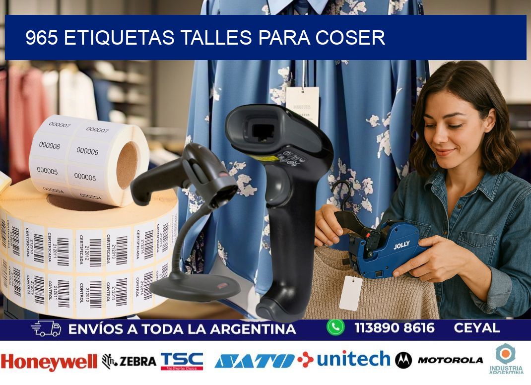 965 ETIQUETAS TALLES PARA COSER