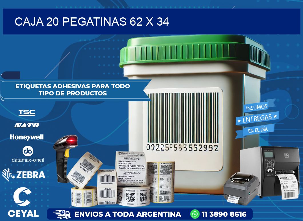 CAJA 20 PEGATINAS 62 x 34