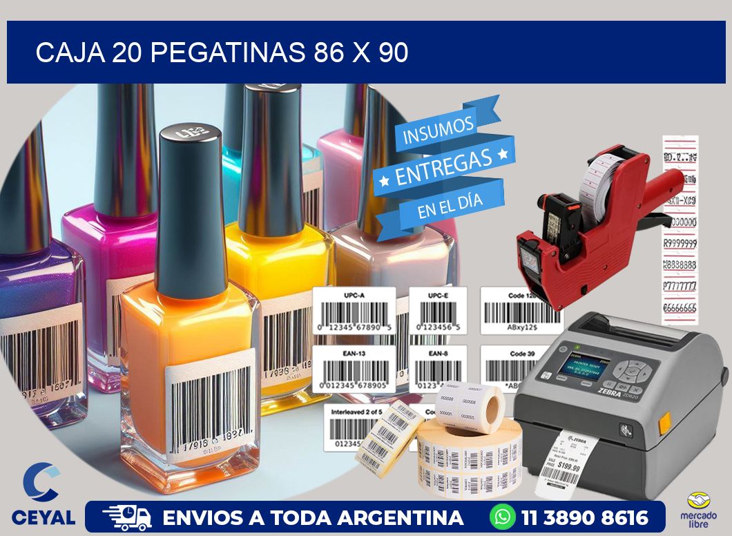 CAJA 20 PEGATINAS 86 x 90
