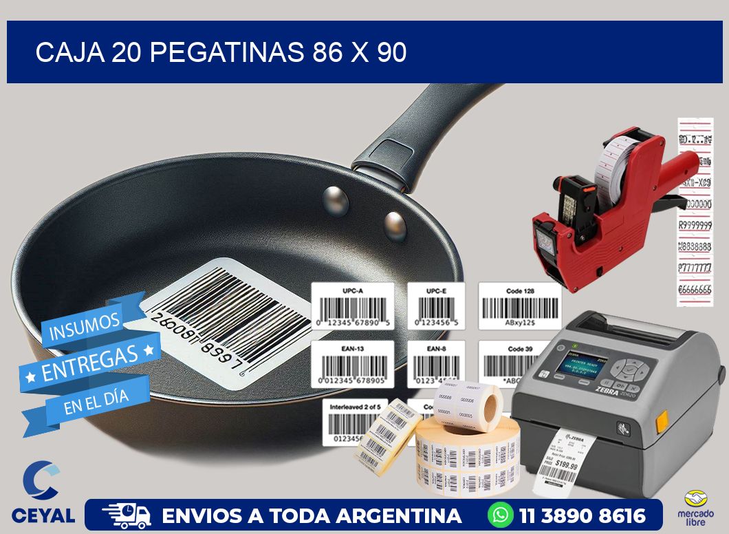 CAJA 20 PEGATINAS 86 x 90