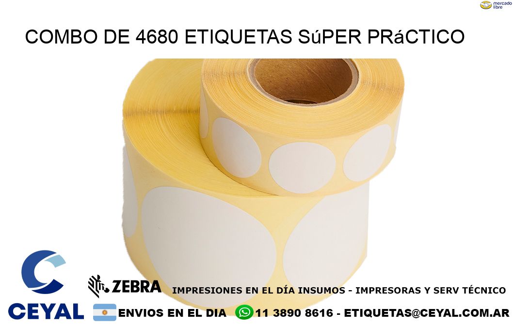Combo de 4680 etiquetas súper práctico