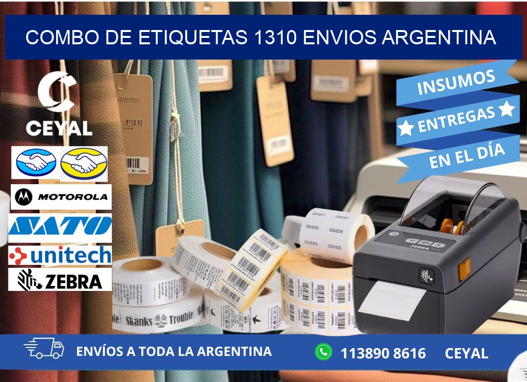 Combo de etiquetas 1310 ENVIOS ARGENTINA