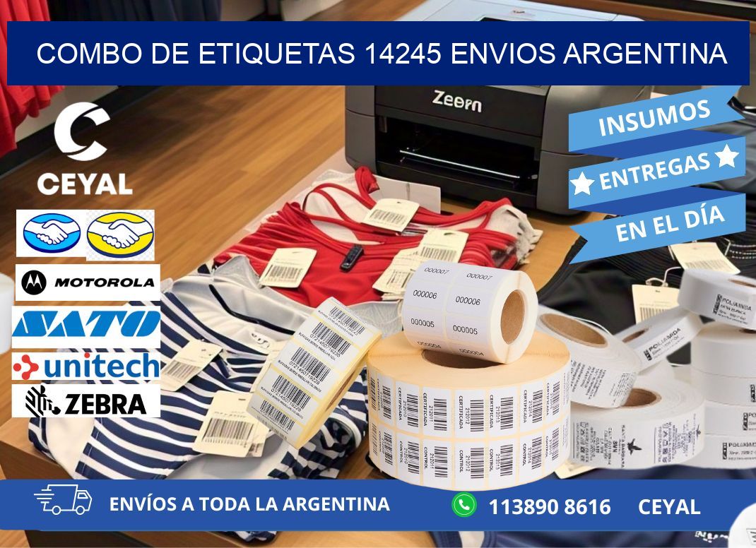 Combo de etiquetas 14245 ENVIOS ARGENTINA