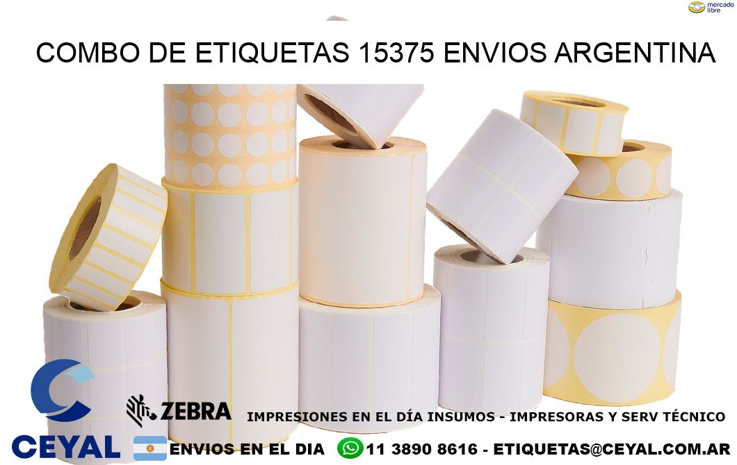Combo de etiquetas 15375 ENVIOS ARGENTINA