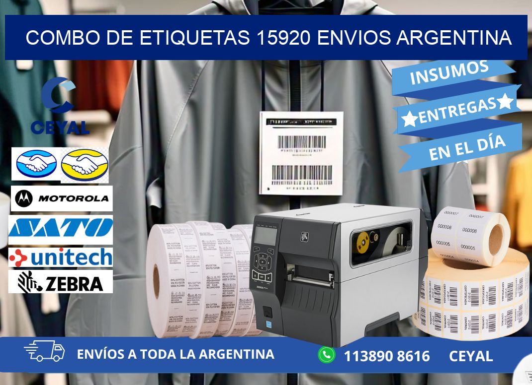 Combo de etiquetas 15920 ENVIOS ARGENTINA