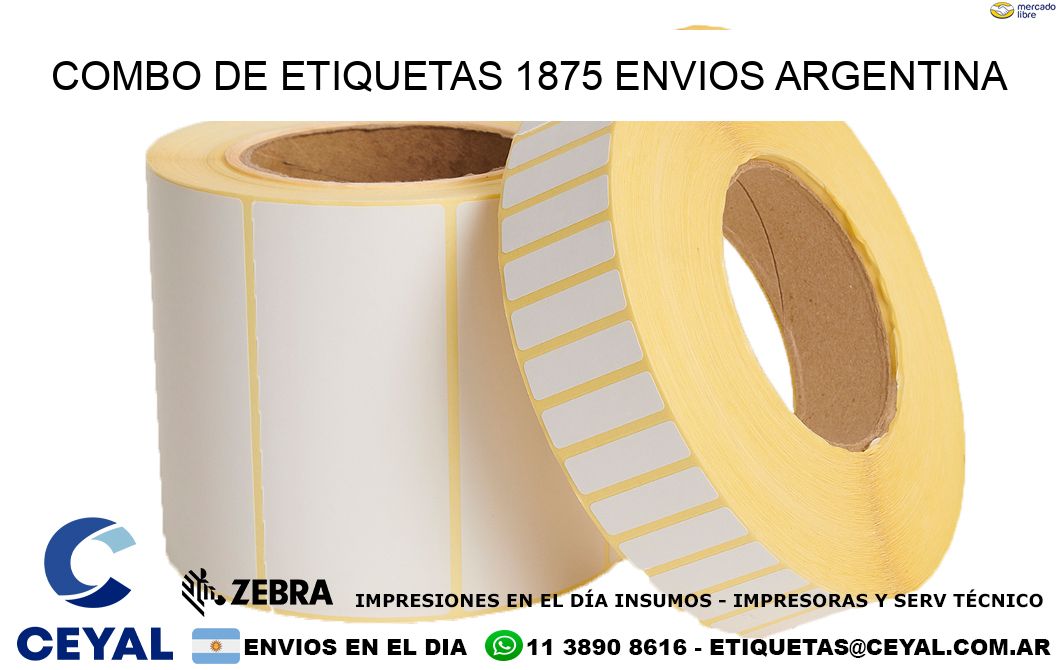 Combo de etiquetas 1875 ENVIOS ARGENTINA