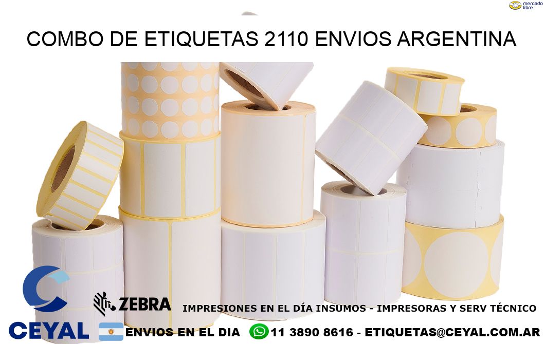 Combo de etiquetas 2110 ENVIOS ARGENTINA
