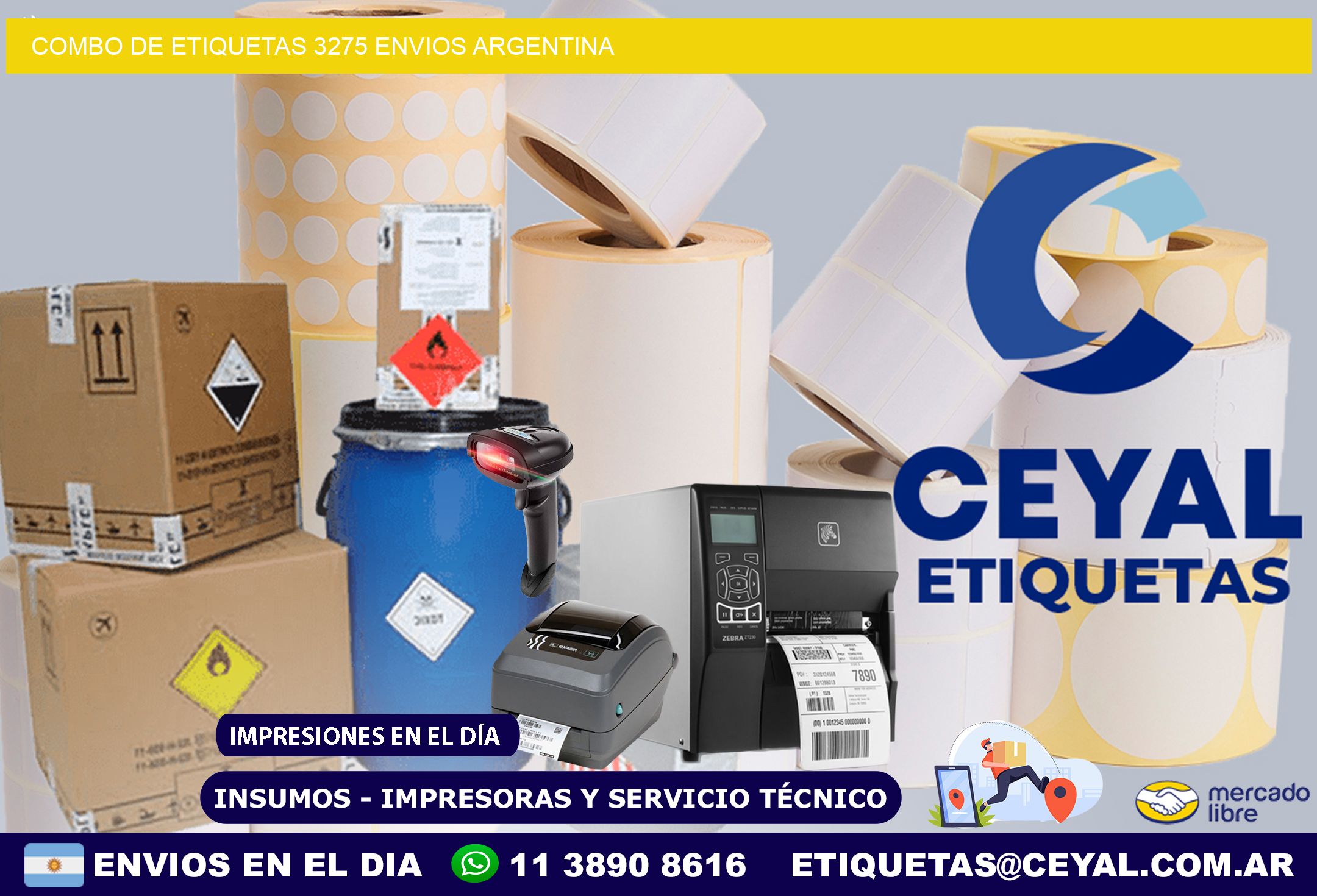 Combo de etiquetas 3275 ENVIOS ARGENTINA