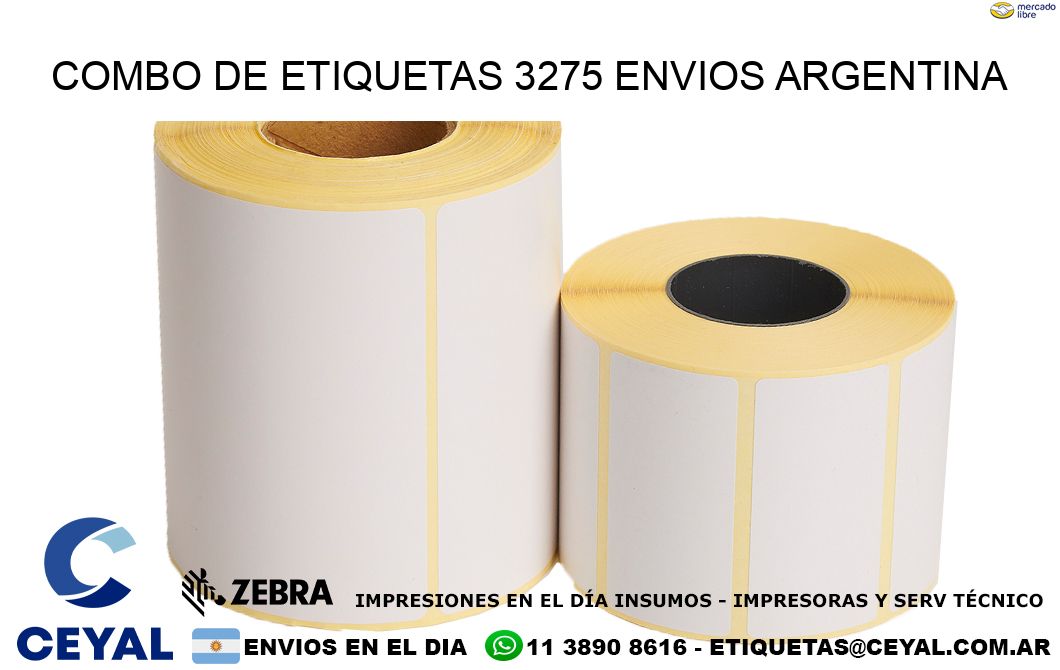 Combo de etiquetas 3275 ENVIOS ARGENTINA