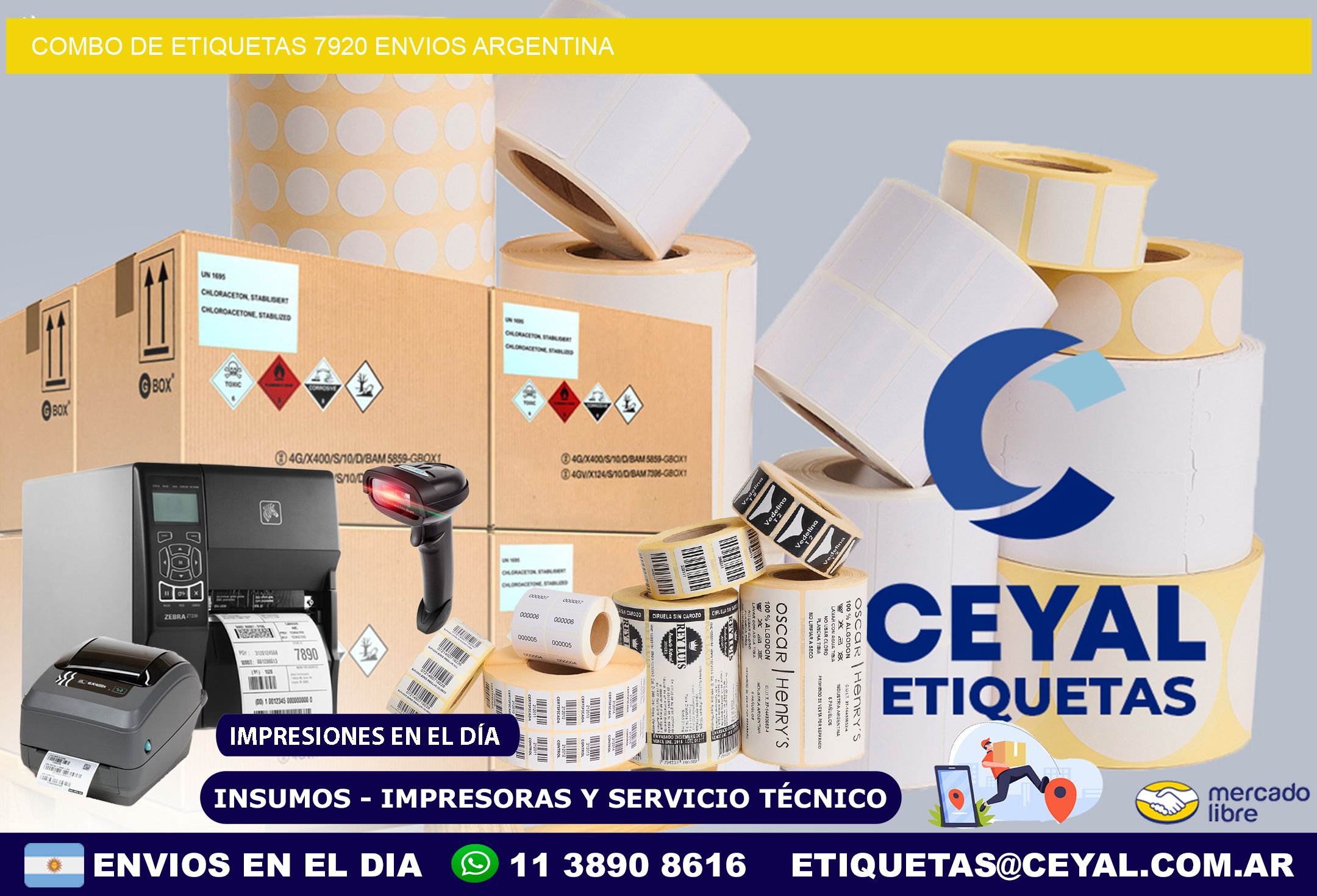 Combo de etiquetas 7920 ENVIOS ARGENTINA