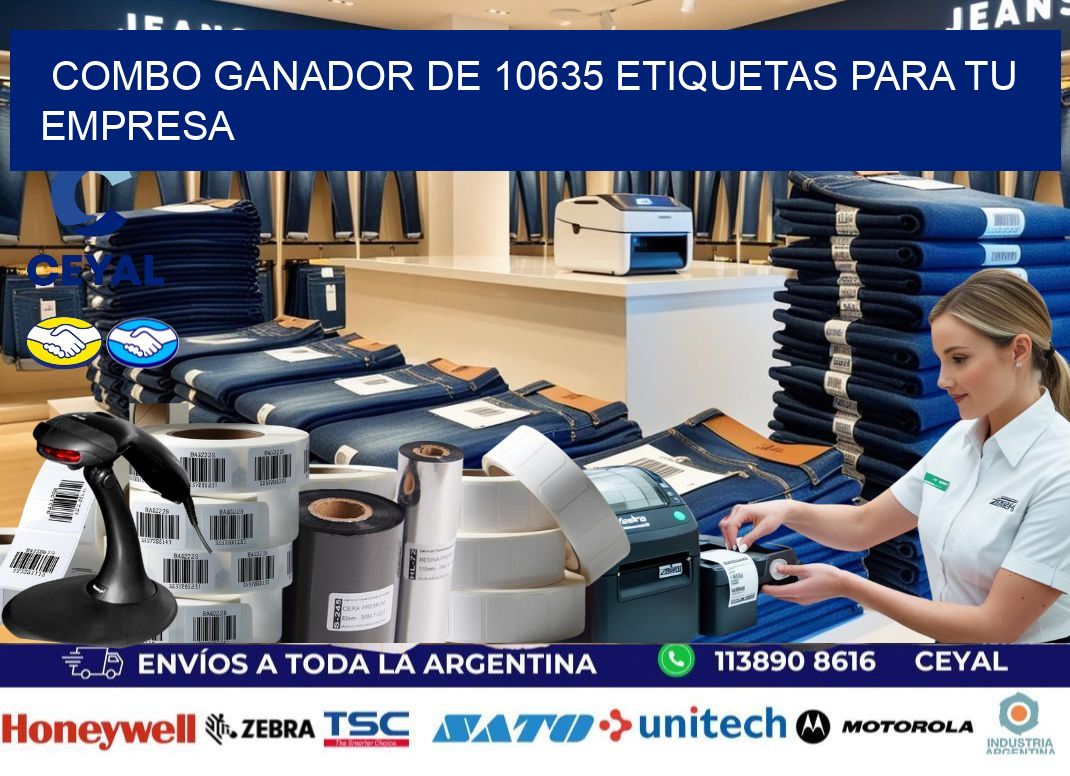 Combo ganador de 10635 etiquetas para tu empresa