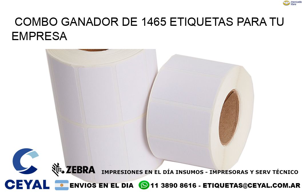 Combo ganador de 1465 etiquetas para tu empresa