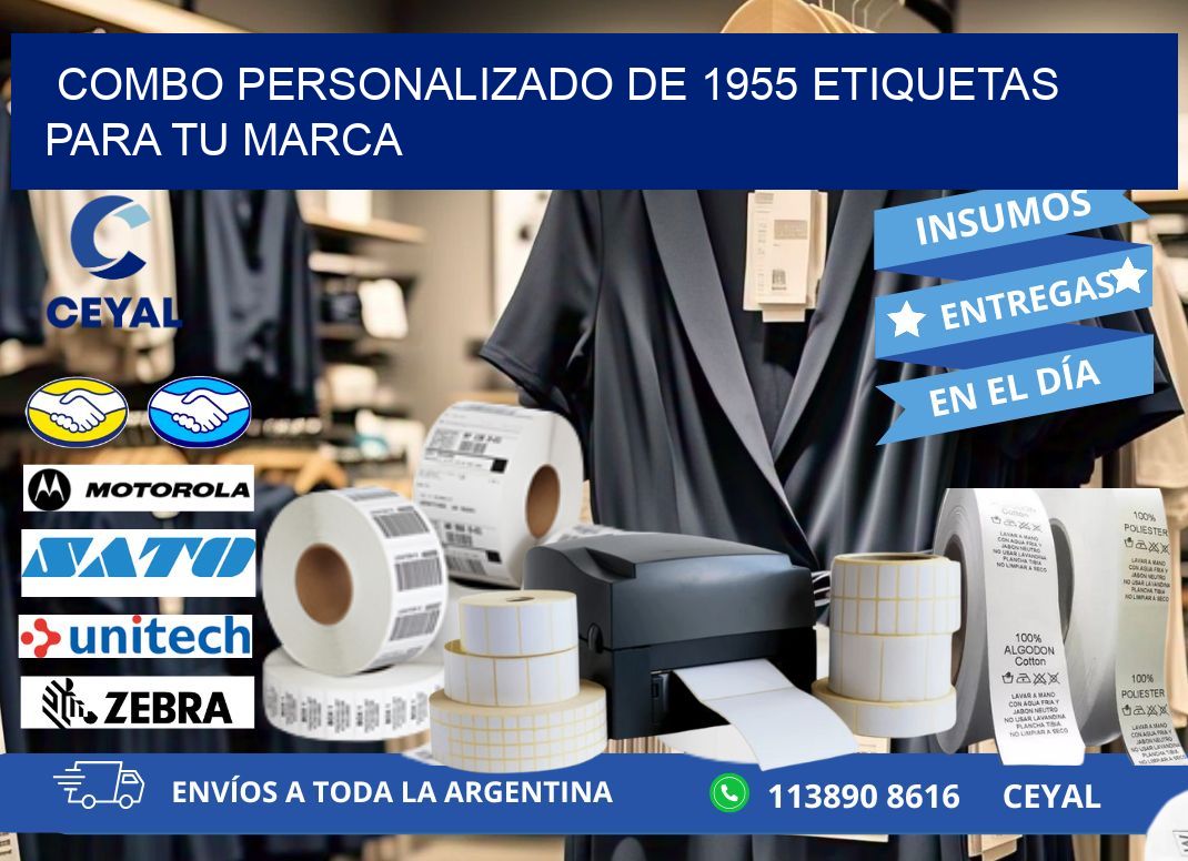 Combo personalizado de 1955 etiquetas para tu marca