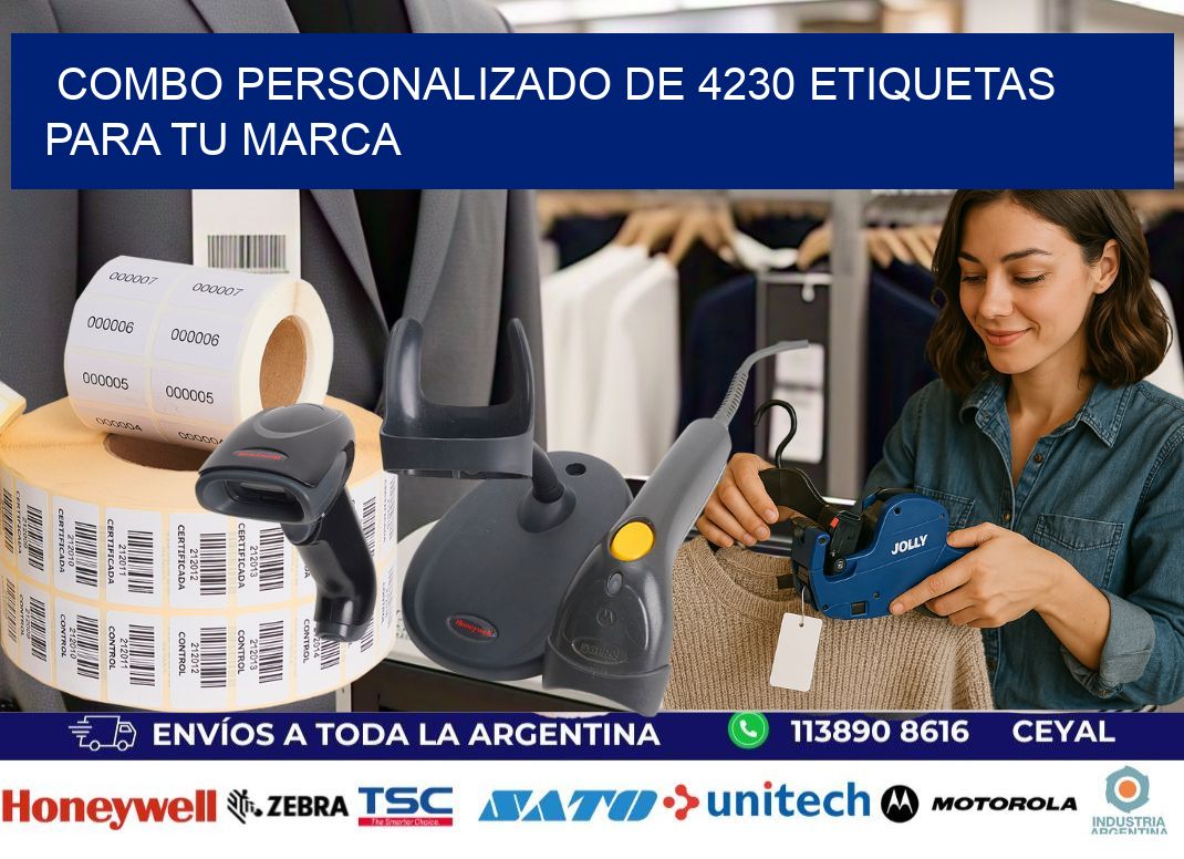 Combo personalizado de 4230 etiquetas para tu marca