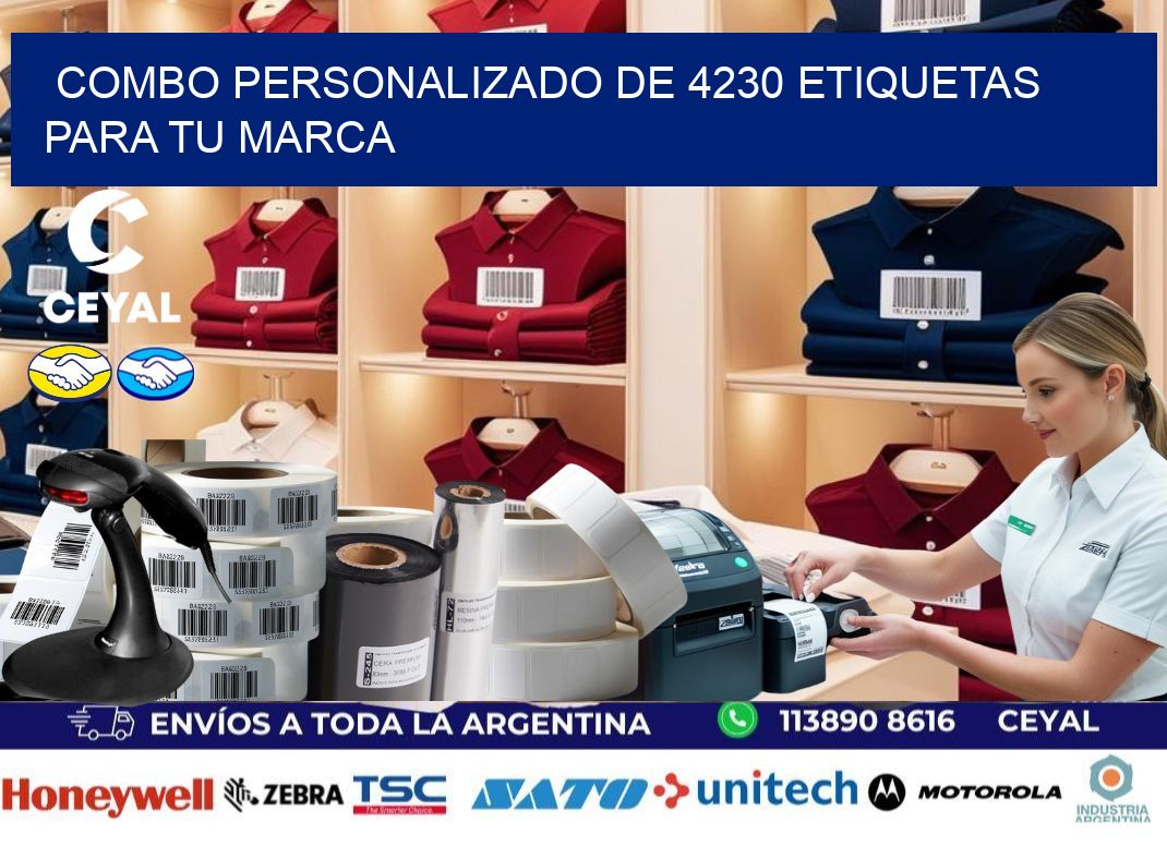 Combo personalizado de 4230 etiquetas para tu marca