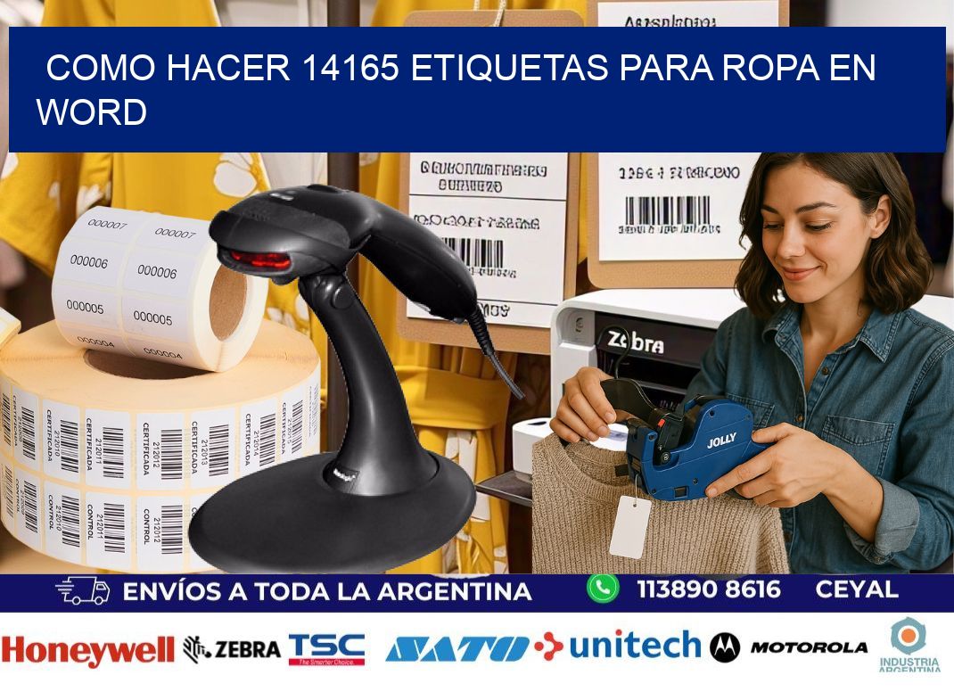 Como hacer 14165 etiquetas para ropa en Word