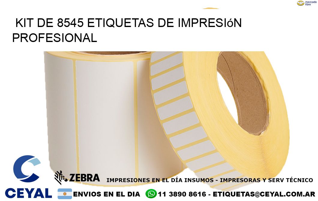 Kit de 8545 etiquetas de impresión profesional