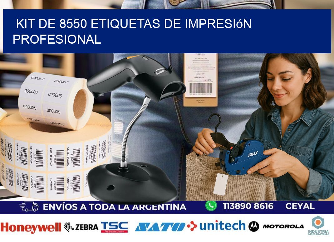 Kit de 8550 etiquetas de impresión profesional