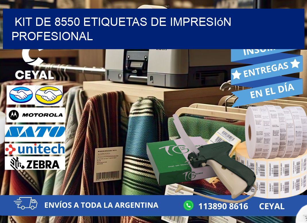 Kit de 8550 etiquetas de impresión profesional