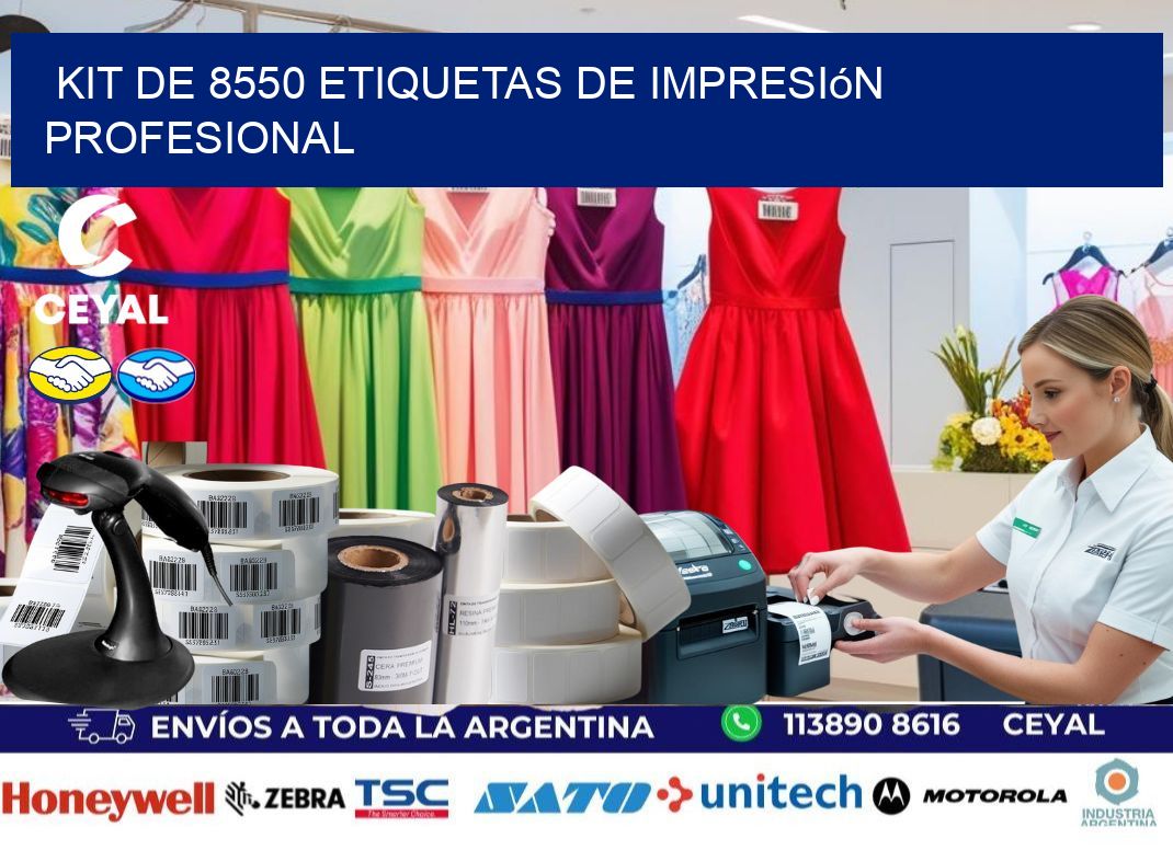 Kit de 8550 etiquetas de impresión profesional