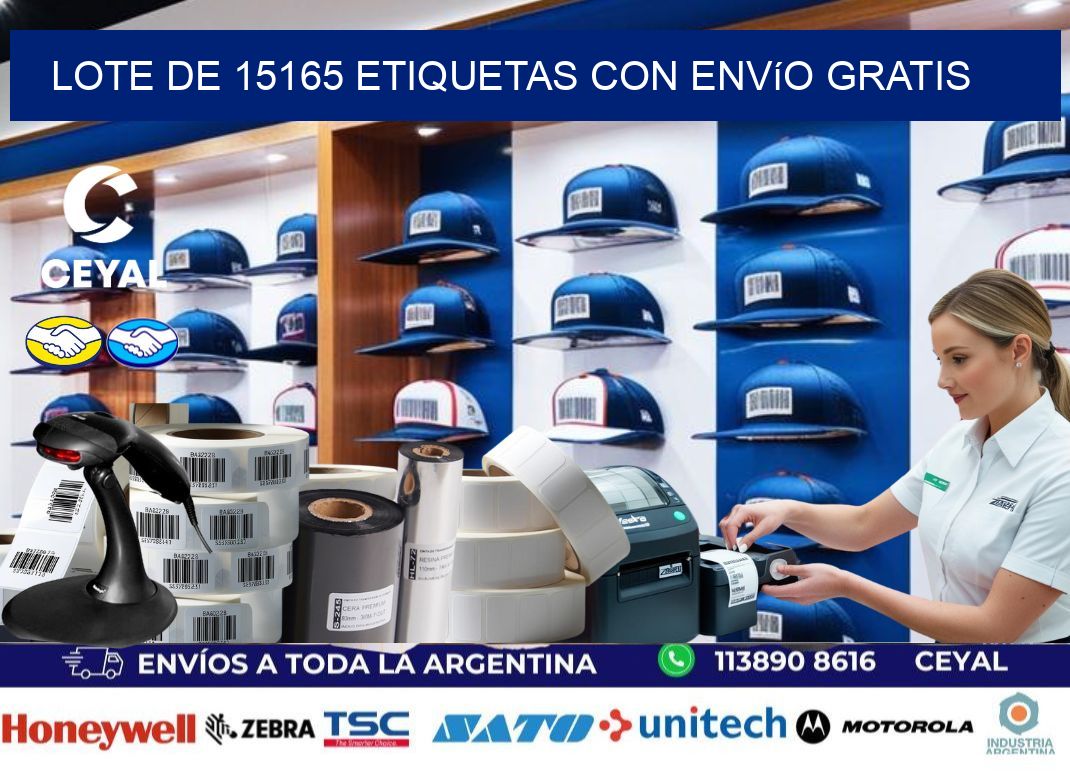 Lote de 15165 etiquetas con envío gratis
