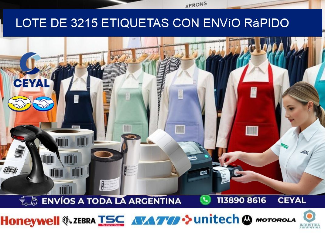 Lote de 3215 etiquetas con envío rápido