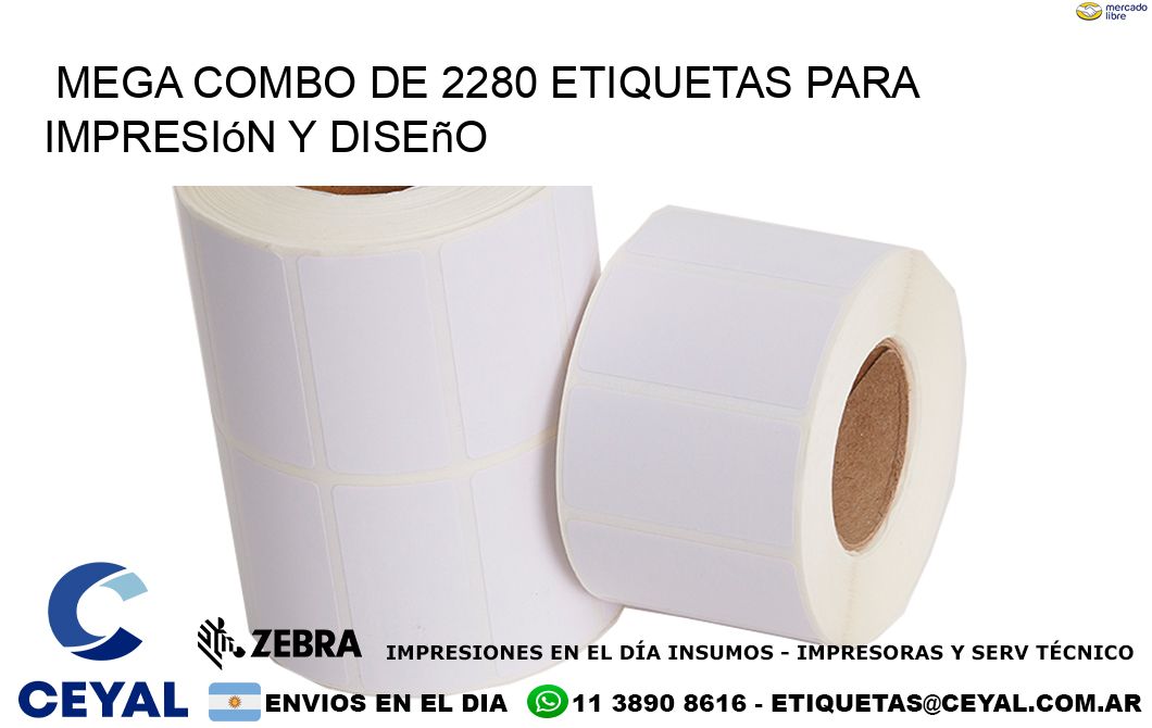 Mega combo de 2280 etiquetas para impresión y diseño