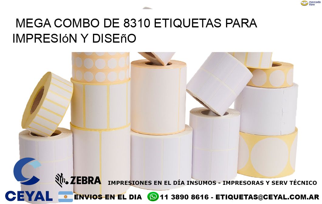 Mega combo de 8310 etiquetas para impresión y diseño