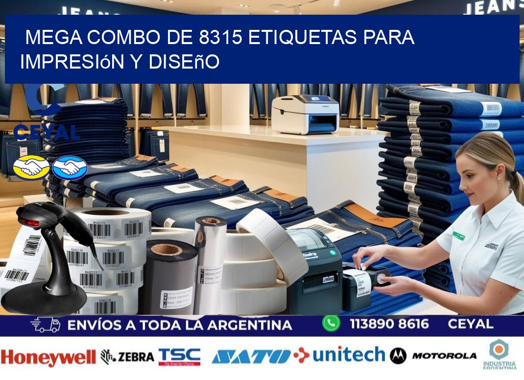 Mega combo de 8315 etiquetas para impresión y diseño