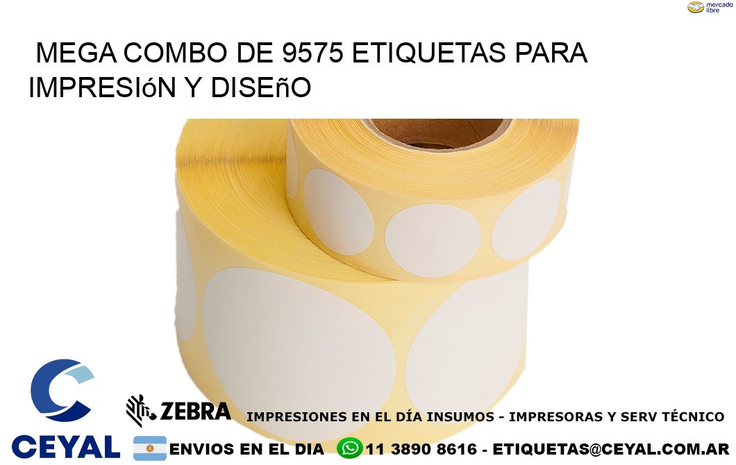 Mega combo de 9575 etiquetas para impresión y diseño