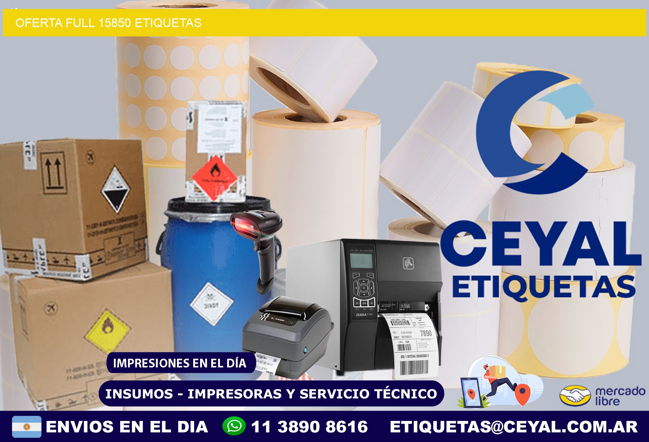 Oferta full 15850 etiquetas