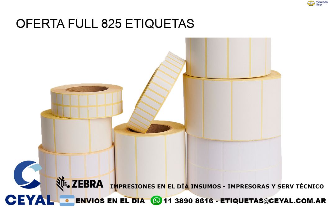 Oferta full 825 etiquetas